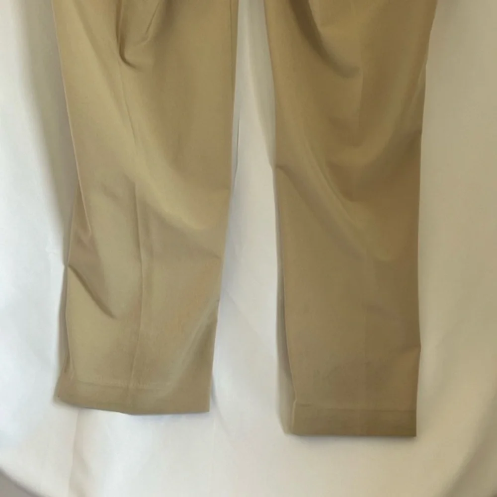 FootJoy Mens‎ Pants Beige 35x32 Stretch Polyester Chino Golf Flat Front Pants